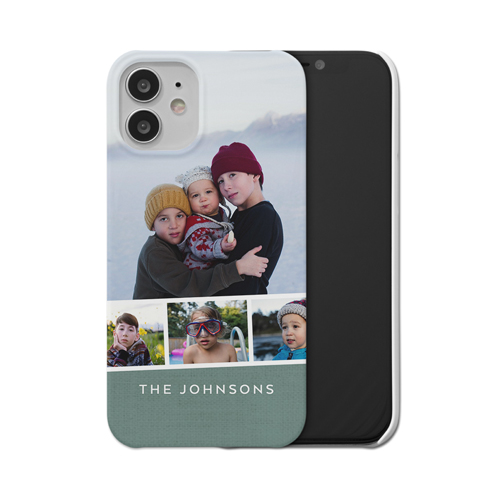 Filmstrip Banner iPhone Case, Slim Case, Matte, iPhone 12 Mini, Blue, lake