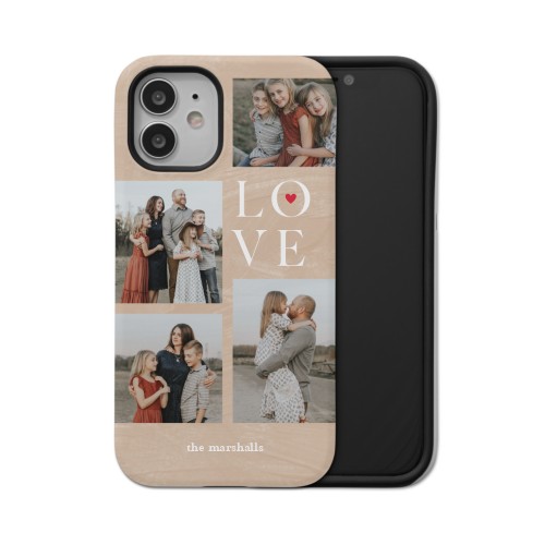 Sand Stacked Love iPhone Case, Silicone Liner Case, Matte, iPhone 12 Mini, Beige, rye