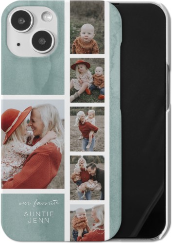 Watercolor Favorite Filmstrip iPhone Case, Slim Case, Matte, iPhone 13, Green, desert green