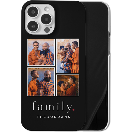 Family Heart iPhone Case, Slim Case, Matte, iPhone 13 Pro Max, Black