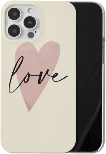 Love Script Heart iPhone Case, Slim Case, Matte, iPhone 13 Pro Max, Multicolor