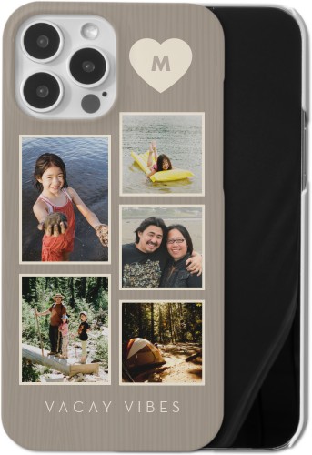 Corner Heart Initial iPhone Case, Slim Case, Matte, iPhone 13 Pro Max, Beige