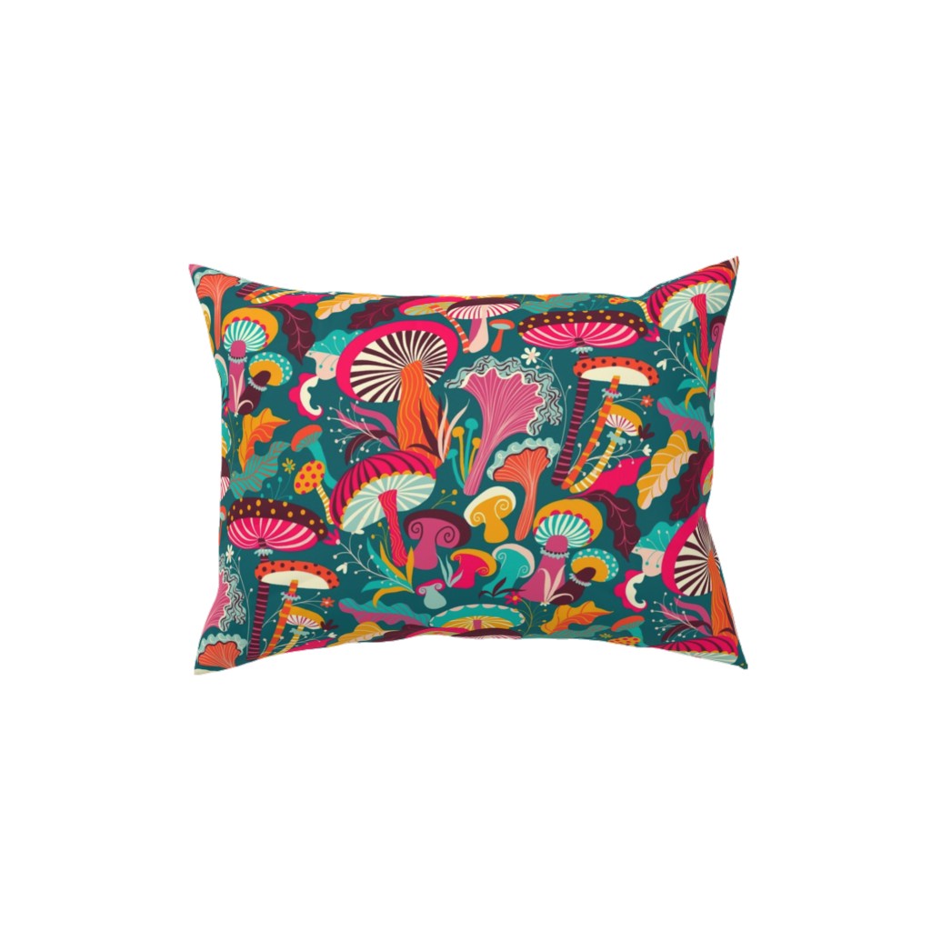 Fantastic Fungi - Multi Pillow, Woven, White, 12x16, Double Sided, Multicolor