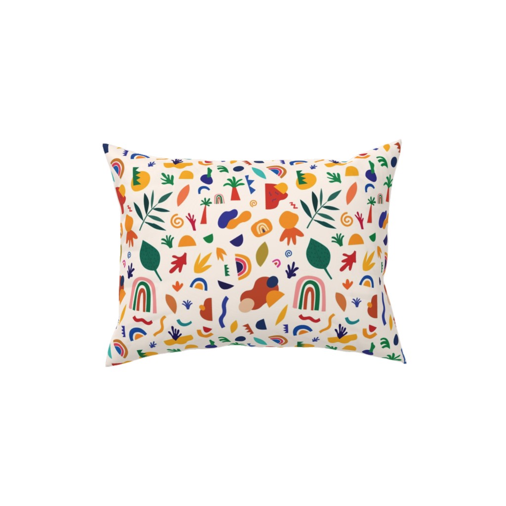 Seamless Pattern - Multi Pillow, Woven, White, 12x16, Double Sided, Multicolor