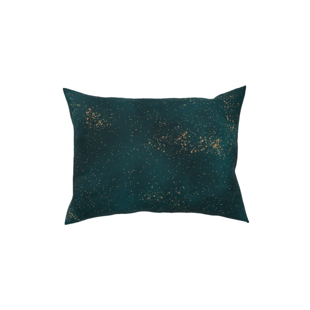 Stardust - Green Pillow, Woven, White, 12x16, Double Sided, Green