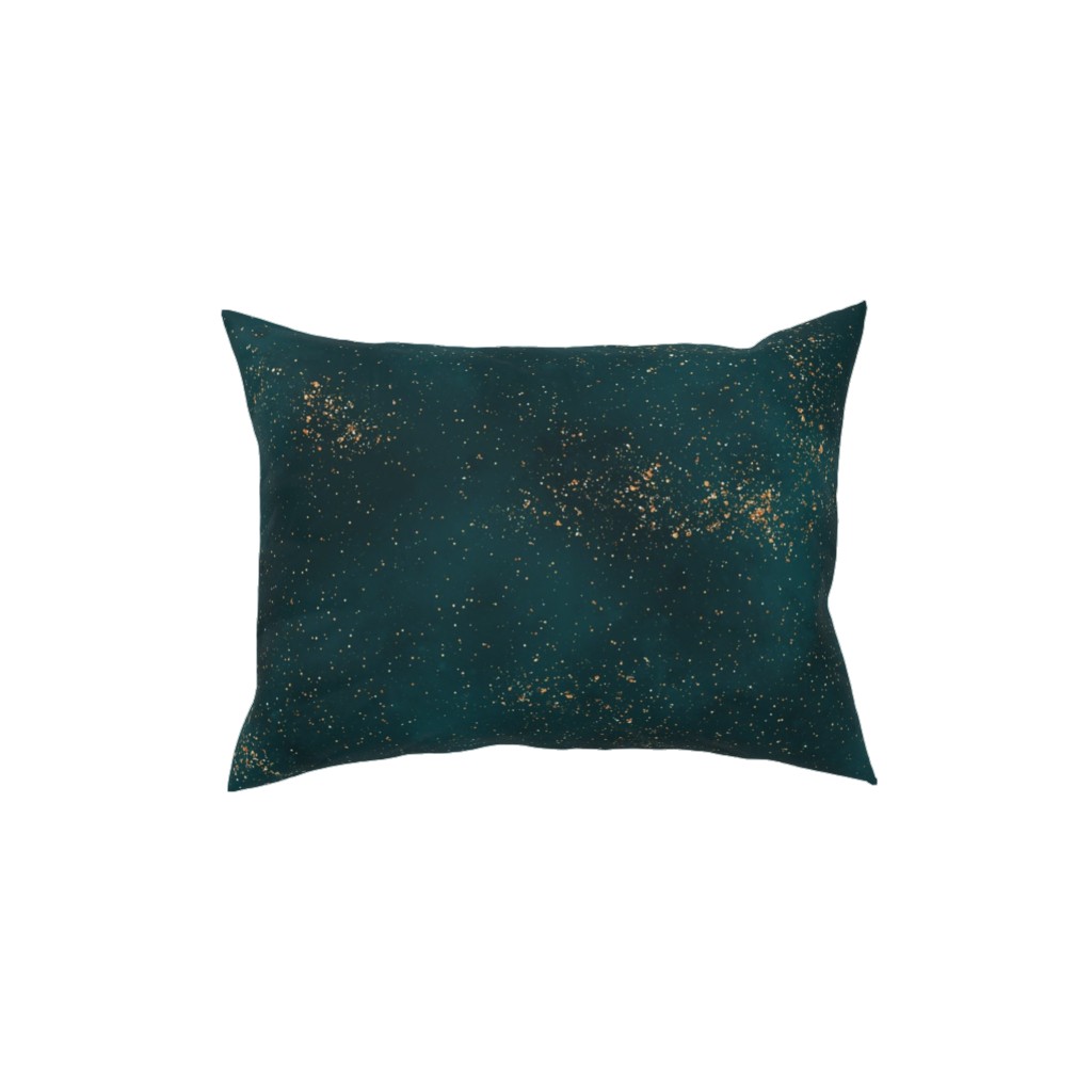 Stardust - Green Pillow, Woven, White, 12x16, Double Sided, Green, Classic Green