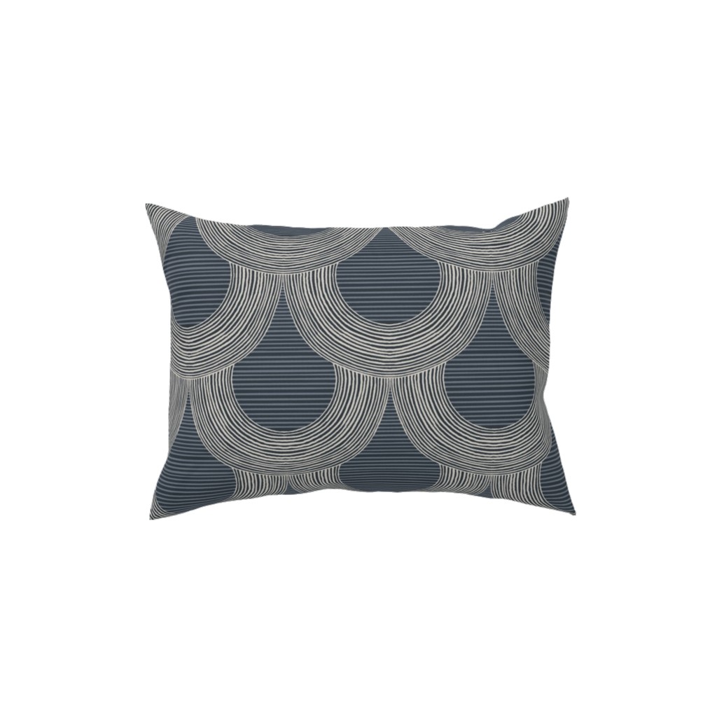 Portland - Blue Pillow, Woven, White, 12x16, Double Sided, Blue, True Blue