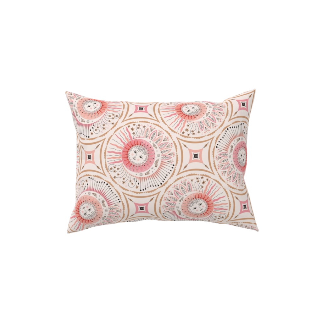 Celestial Talisman in Pink Pillow, Woven, White, 12x16, Double Sided, Pink, Bright Pink
