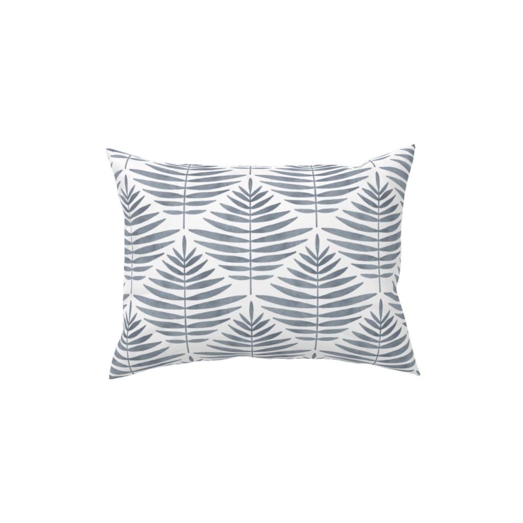 Largo - Gray Pillow, Woven, White, 12x16, Double Sided, Gray