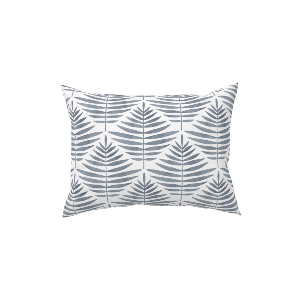 Largo - Gray Pillow, Woven, White, 12x16, Double Sided, Gray, Gray