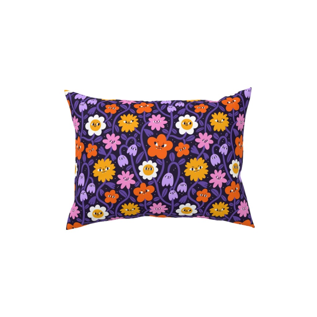 Extremely Wicked, Evil and Vile Halloween Garden - Purple Pillow, Woven, White, 12x16, Double Sided, Purple, Purple
