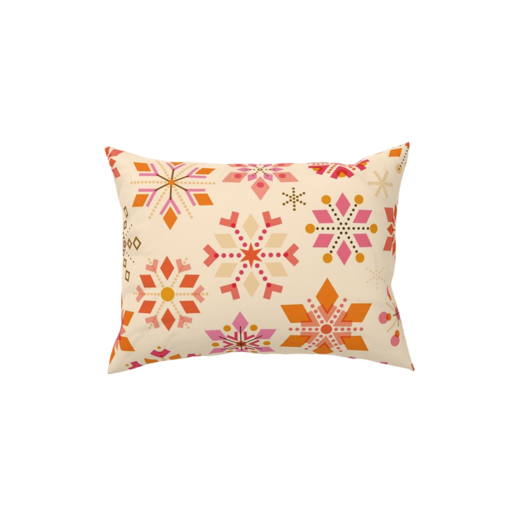 Winter Jewels - Multi Pillow, Woven, White, 12x16, Double Sided, Multicolor