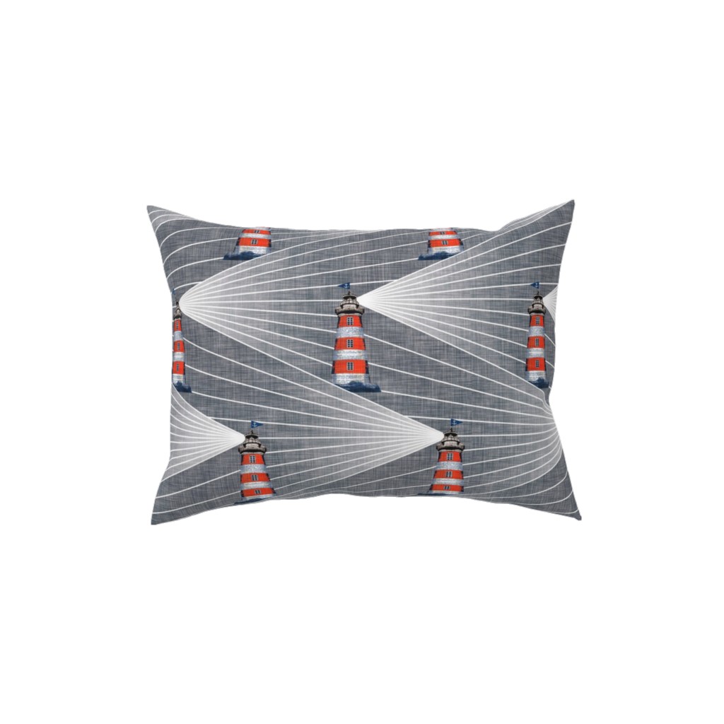Land Ahoy - Gray Pillow, Woven, White, 12x16, Double Sided, Gray