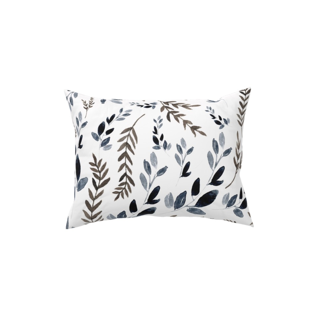 October in the Wild - Foliage Pillow, Woven, White, 12x16, Double Sided, Gray, Gray