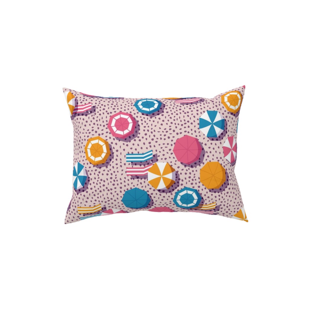 My Summer Vacay - Pink Pillow, Woven, White, 12x16, Double Sided, Pink, Bright Pink