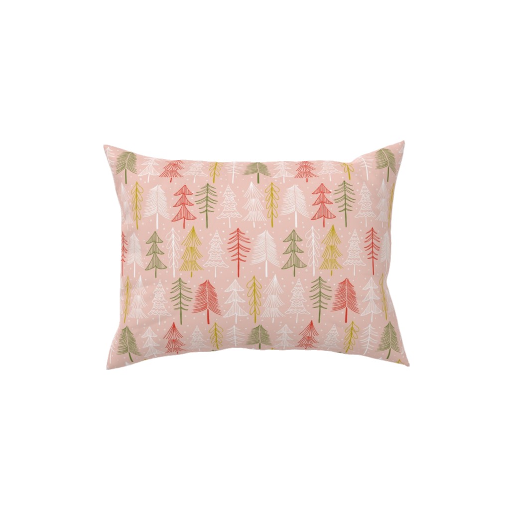 Oh' Christmas Tree Pillow, Woven, White, 12x16, Double Sided, Pink, Sand