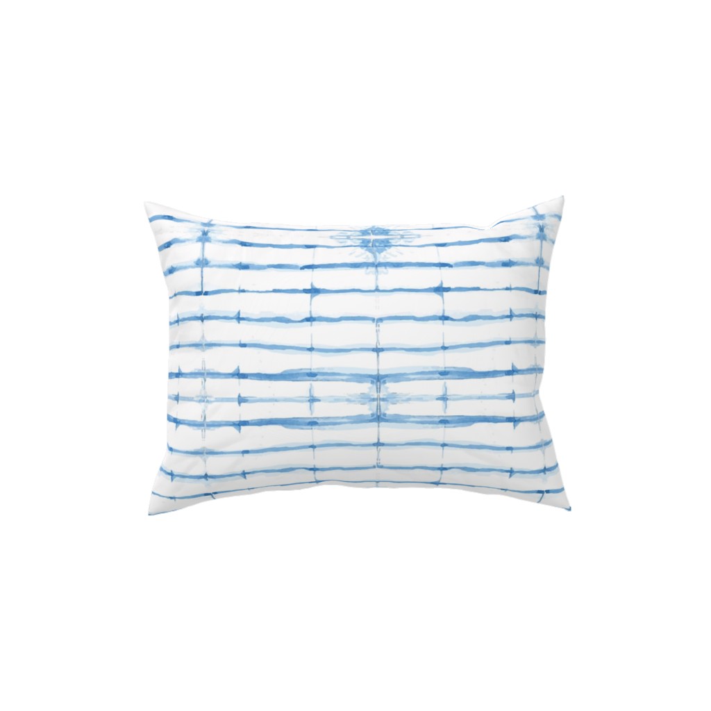 Shibori - Blue Pillow, Woven, White, 12x16, Double Sided, Blue