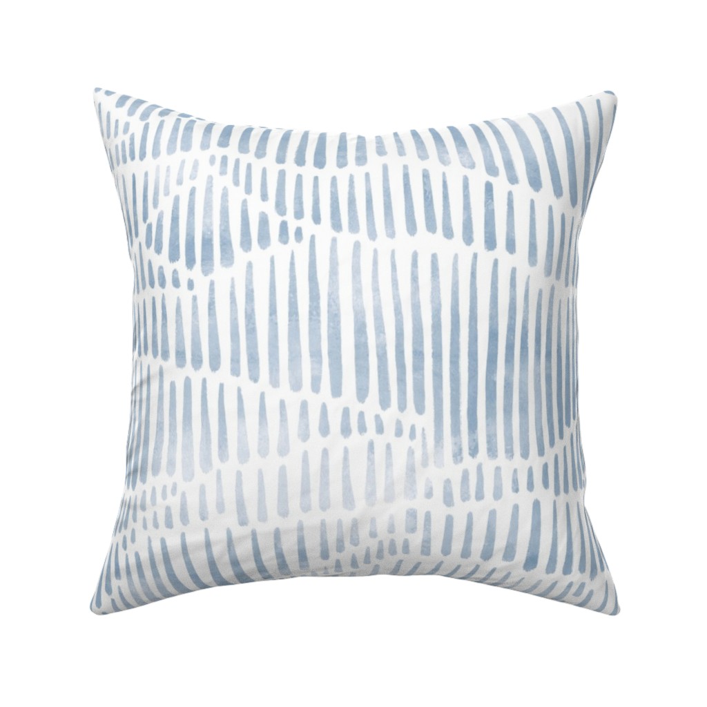 Appalachia - Blue Pillow, Woven, White, 16x16, Double Sided, Blue, True Blue