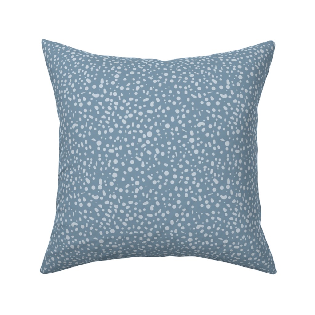 Arctic Thaw - Dark Grey Pillow, Woven, White, 16x16, Double Sided, Blue