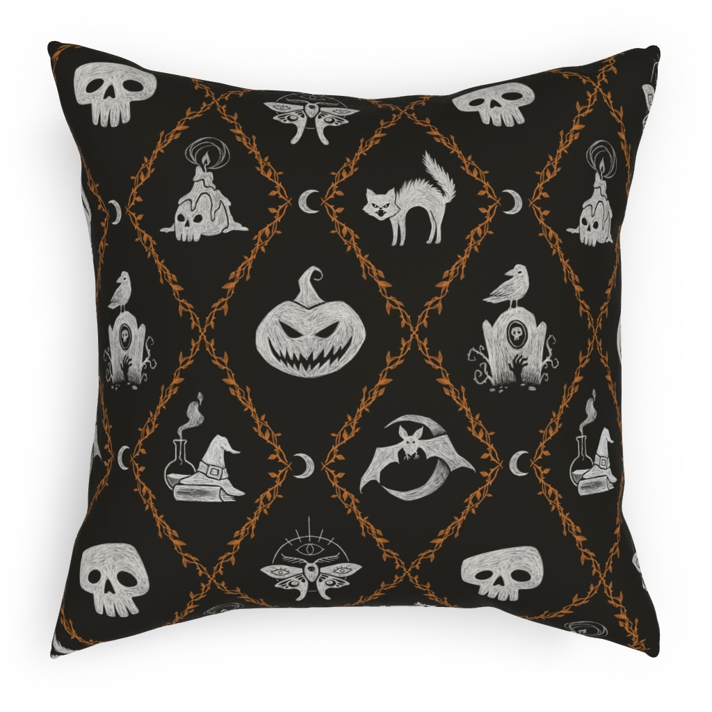 Don't Say Wicked Like It's a Bad Thing - Black Pillow, Woven, White, 18x18, Double Sided, Black, Black