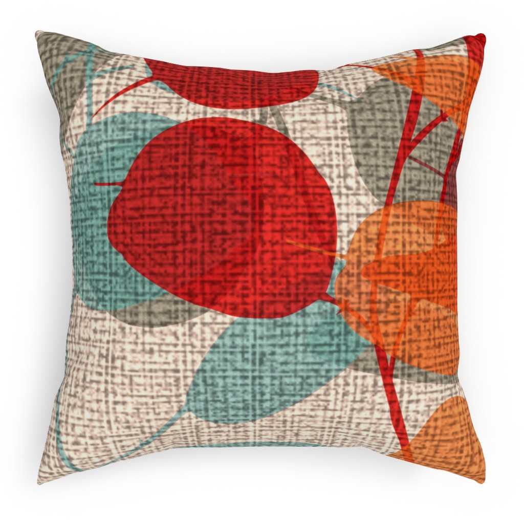 Lunaria on a Fall Day - Multi Pillow, Woven, White, 18x18, Double Sided, Multicolor
