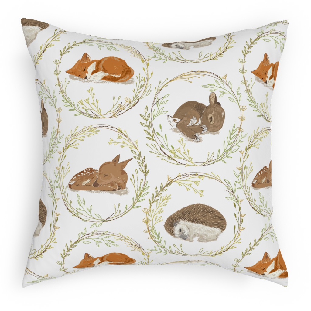 Sshhh, Don't Wake the Babies! - White Pillow, Woven, White, 18x18, Double Sided, Multicolor