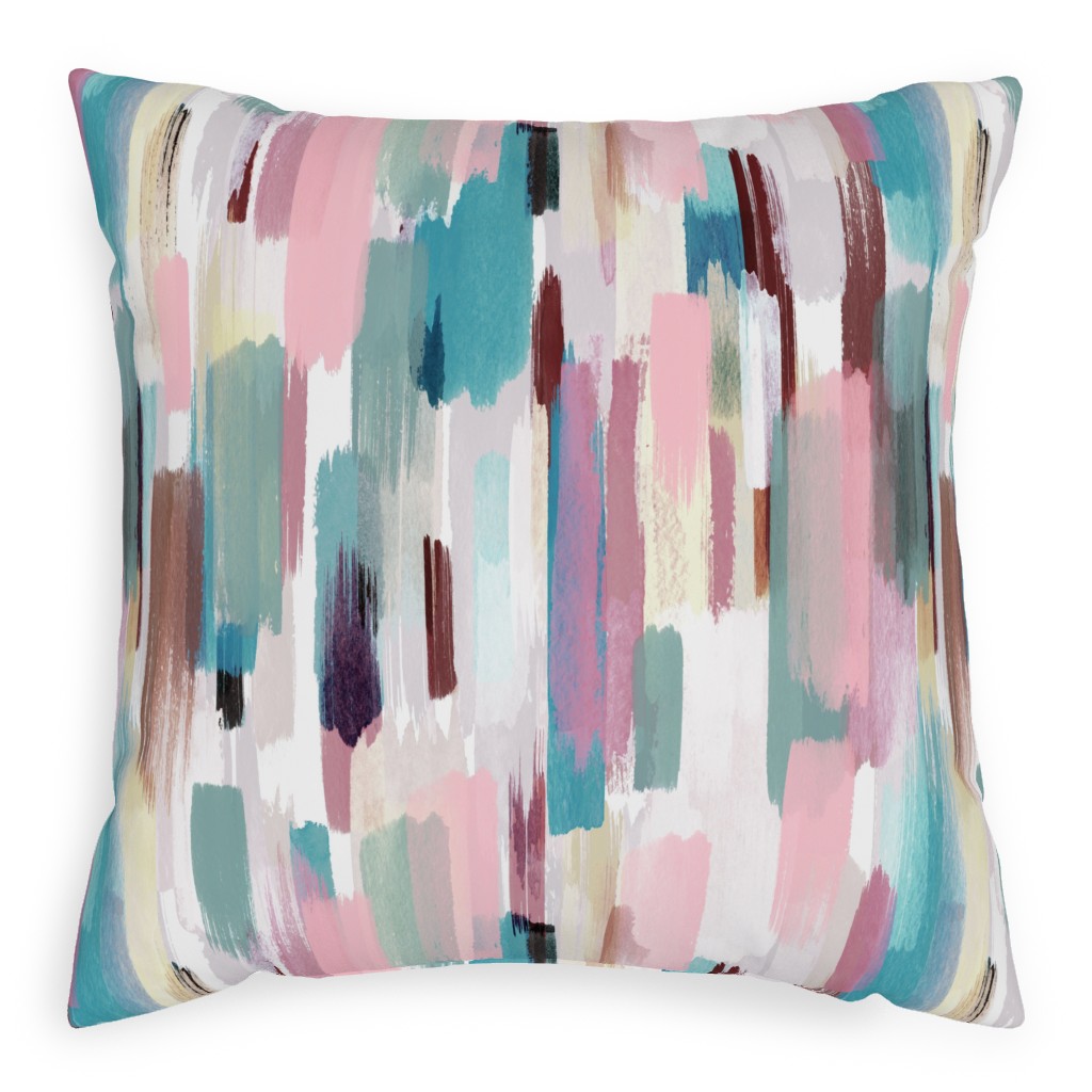 Color Memories - Multi Pastel Pillow, Woven, White, 20x20, Double Sided, Multicolor