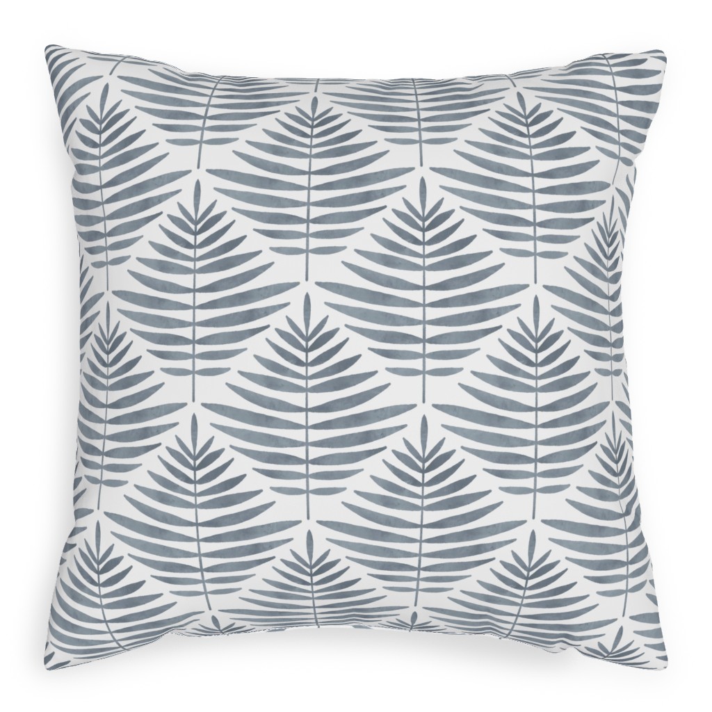 Largo - Gray Pillow, Woven, White, 20x20, Double Sided, Gray