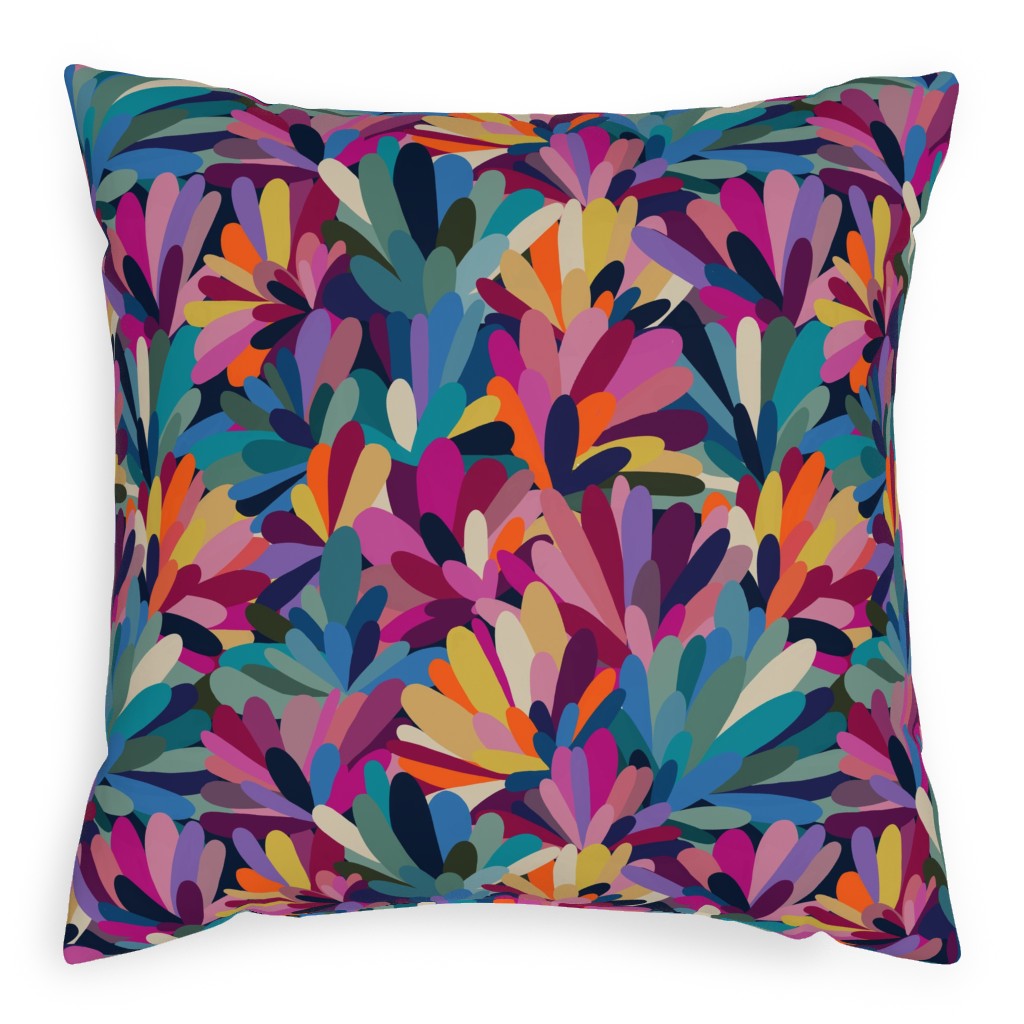 It's a Petal Celebration - Multi Pillow, Woven, White, 20x20, Double Sided, Multicolor