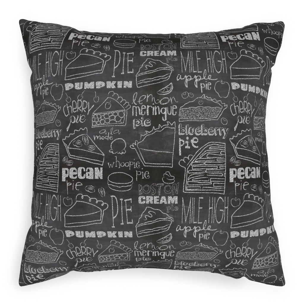 Today's Chalkboard Special! Pillow, Woven, White, 20x20, Double Sided, Gray