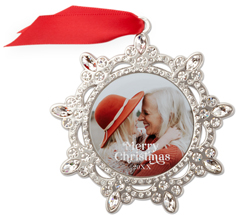 contemporary merry christmas jeweled ornament