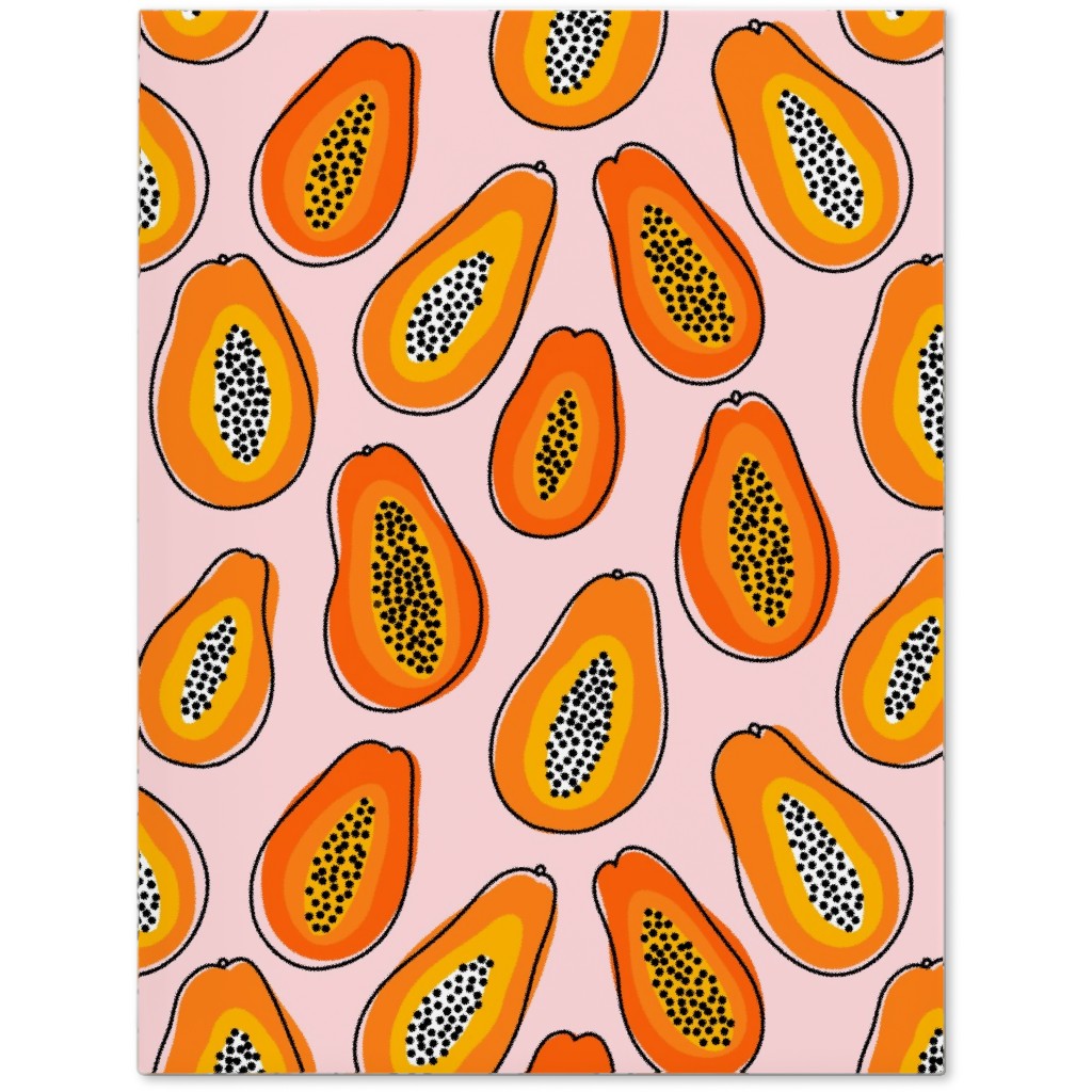 Abstract Papayas - Pink Journal, Pink, Bright Pink