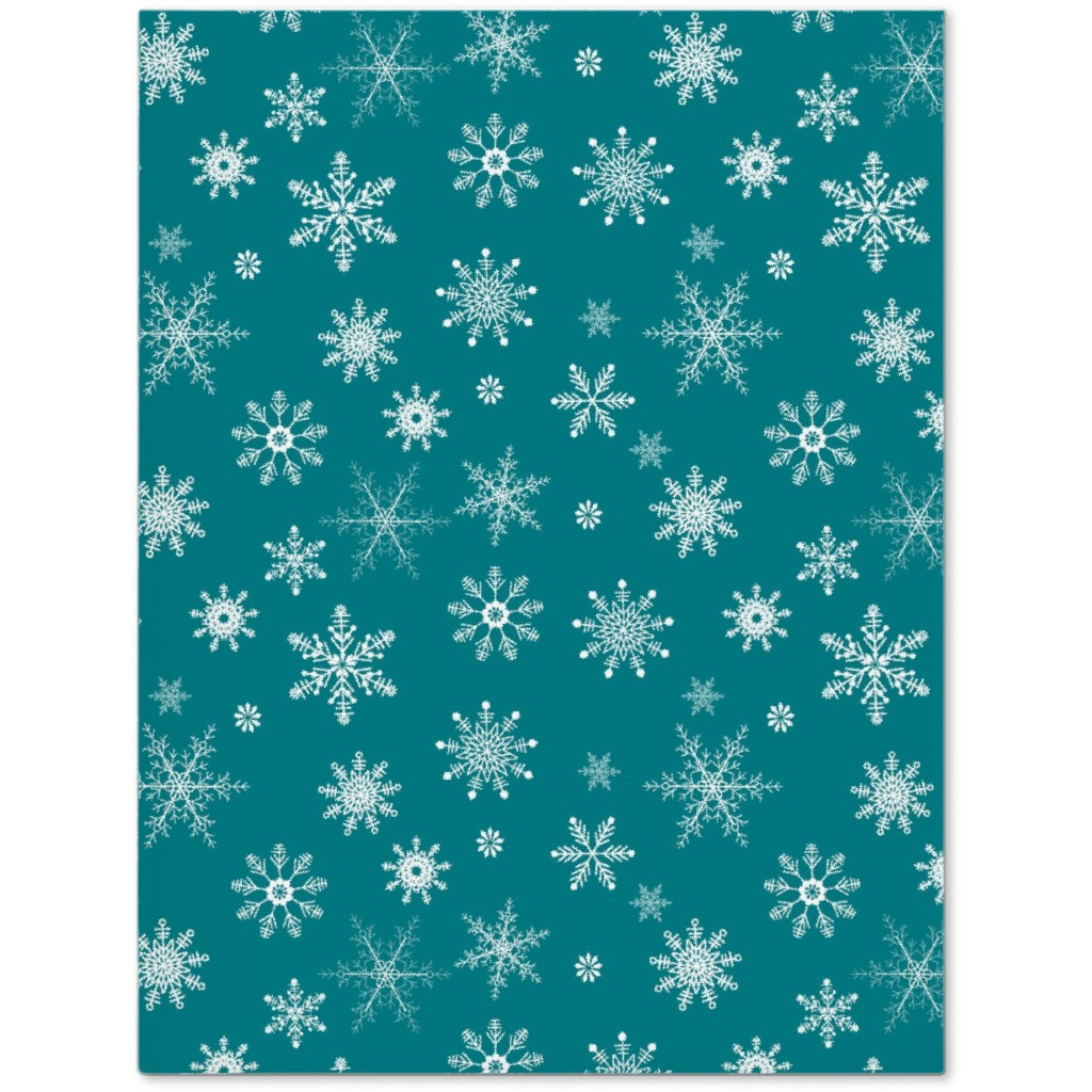 Snowflakes on Emerald Journal, Green, Classic Green