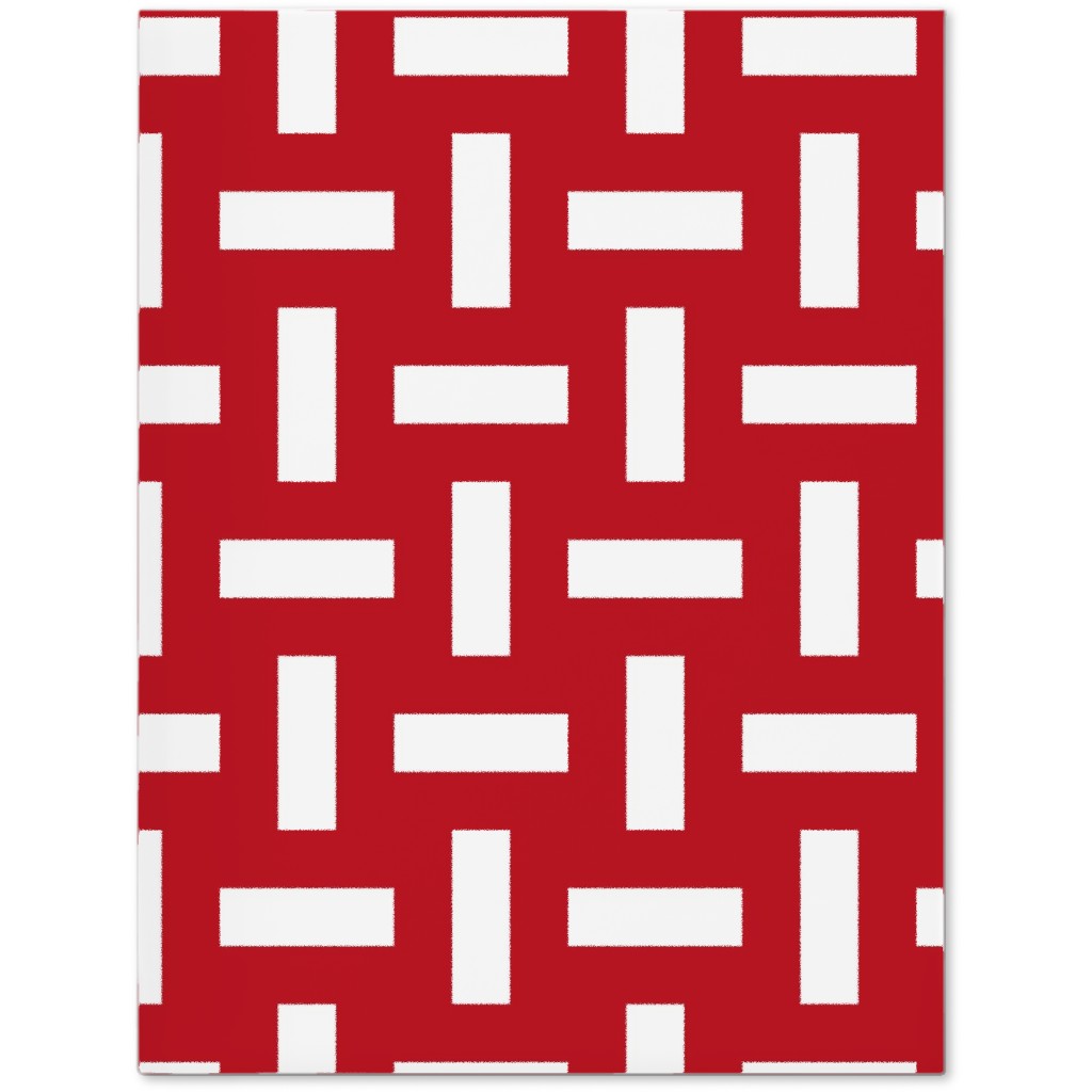Geometrically Assembled Flag - Red Journal, Red