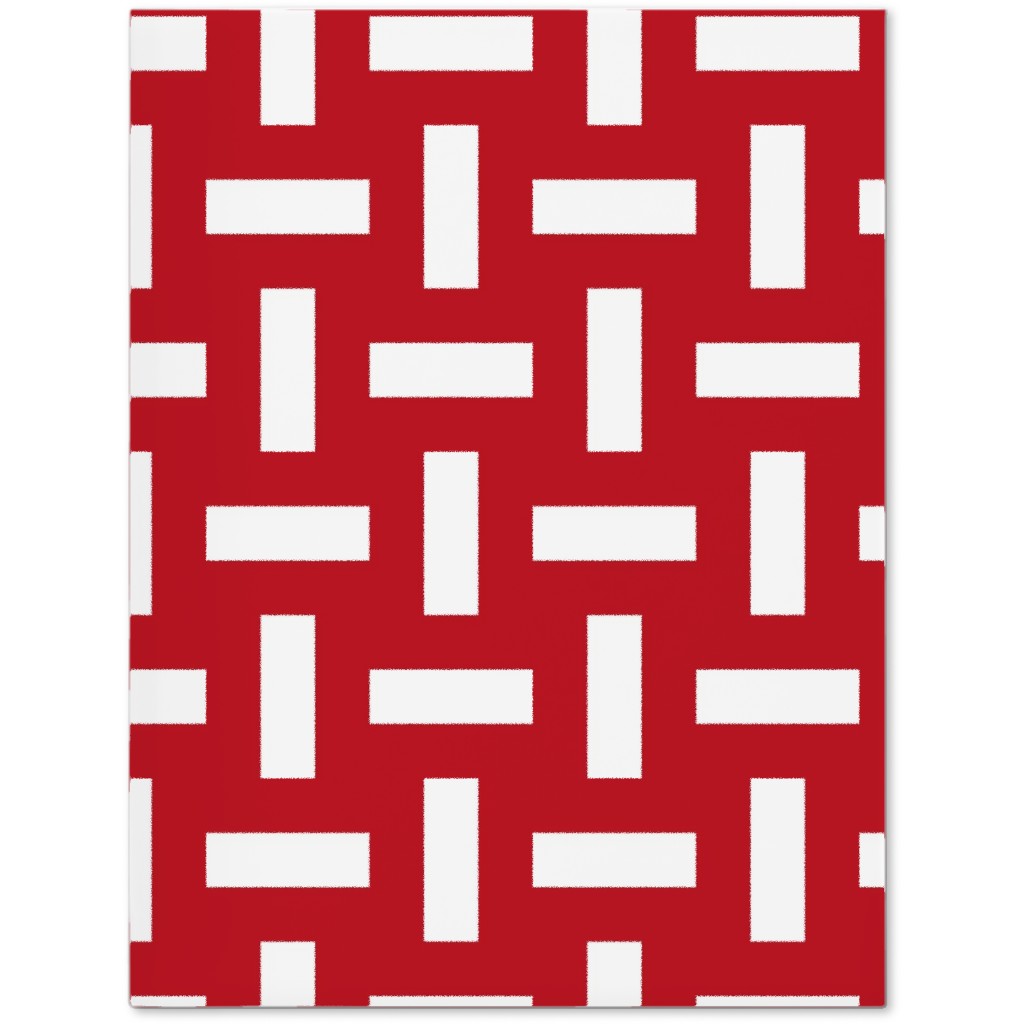 Geometrically Assembled Flag - Red Journal, Red, Red