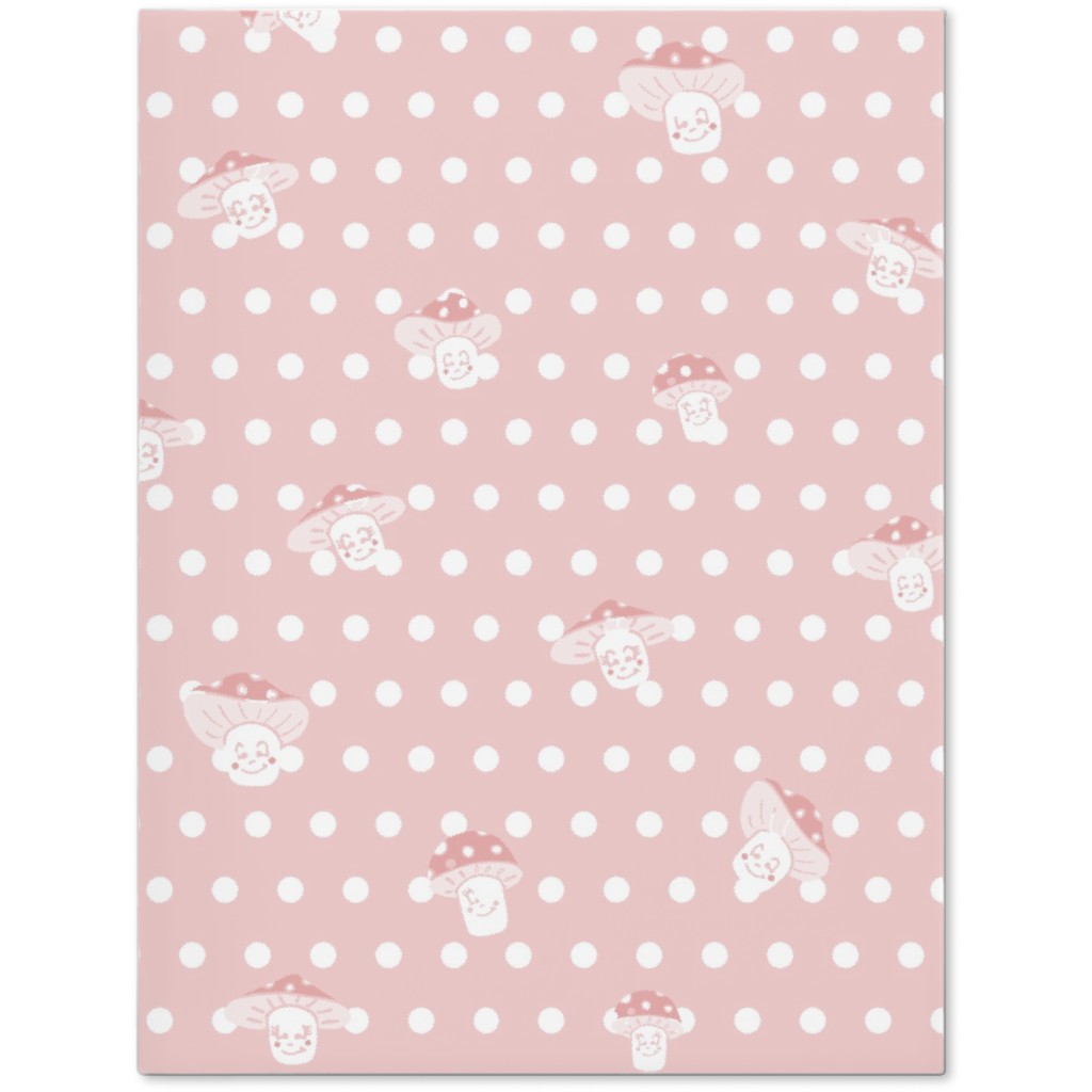 Mushroom and Dots - Pink Journal, Pink