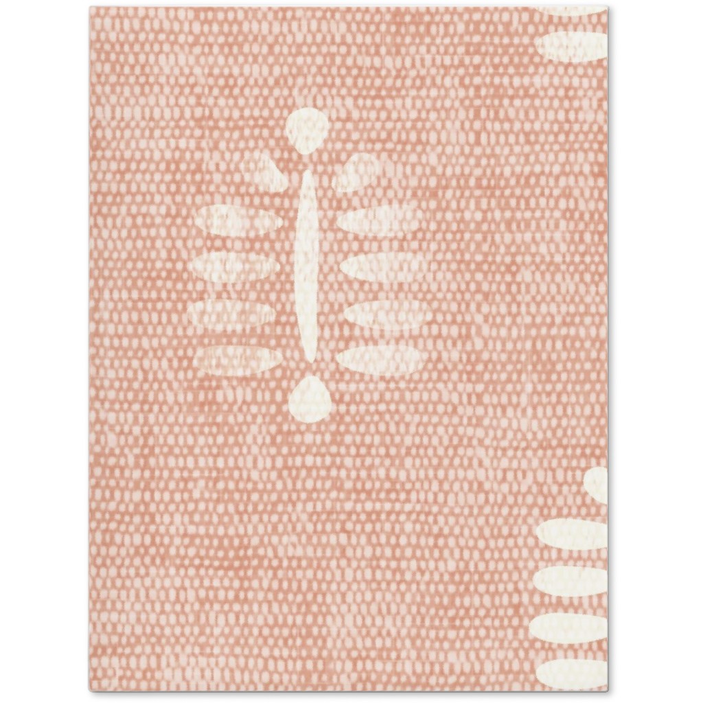 Block Print Fern - Dusty Pink Journal, Pink, Bright Pink