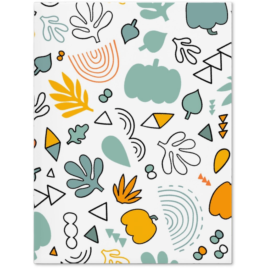 Autumn Harvest Vegetables With Doodles - Light Journal, Multicolor