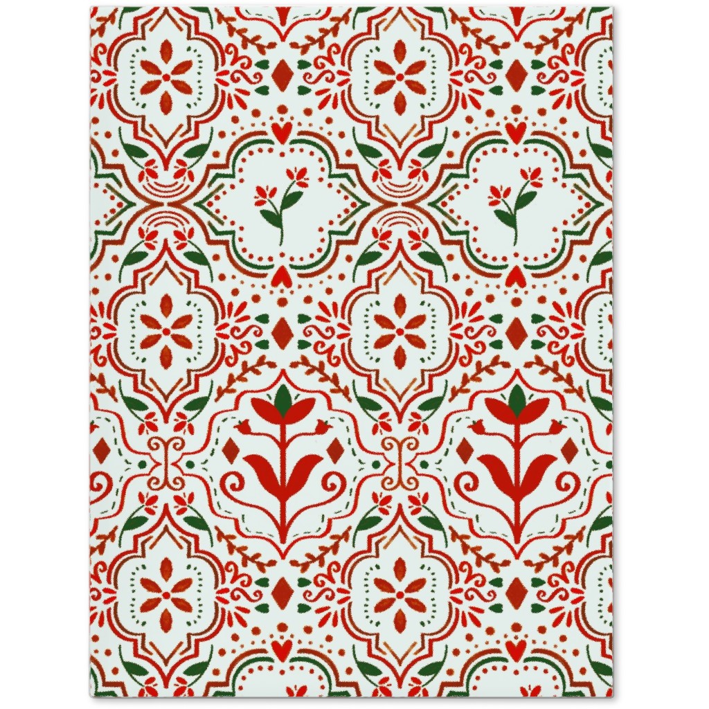Moroccan Christmas Journal, Red, Red
