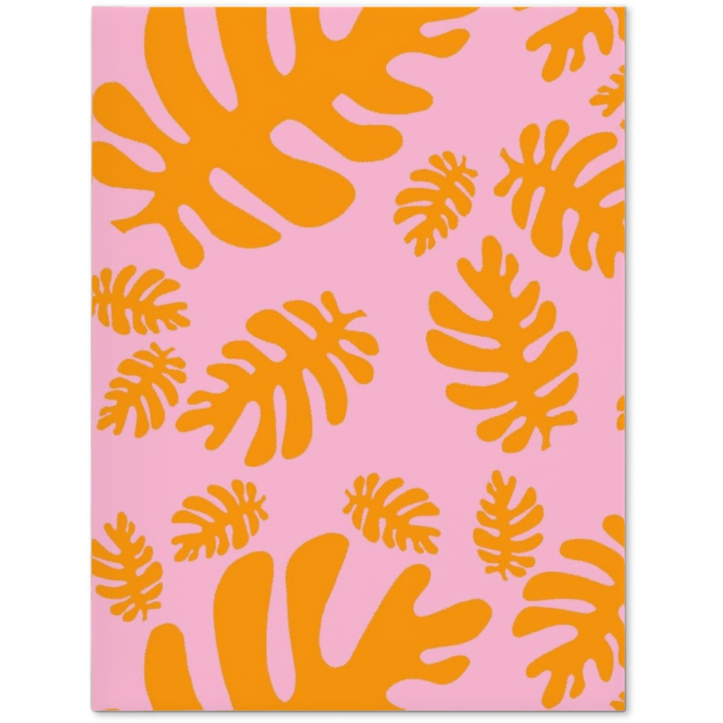 Funky Tropical Leaf - Orange and Blush Journal, Pink