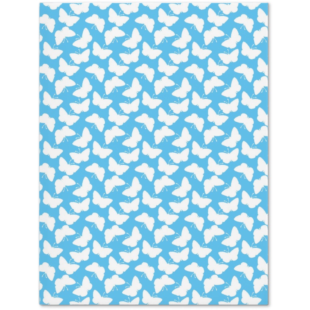 Butterflies - White on Blue Journal, Blue, True Blue