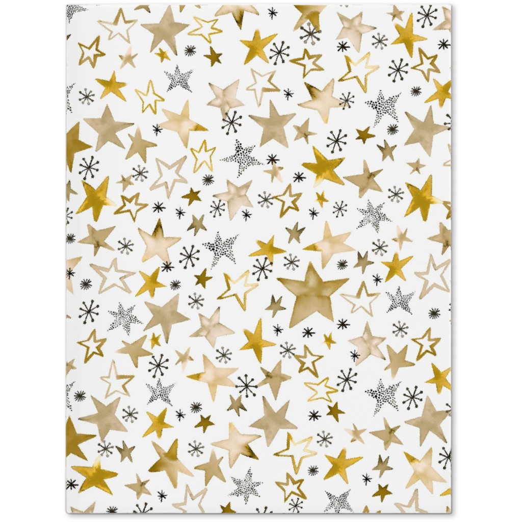 Winter Stars Christmas - Gold Journal, Yellow
