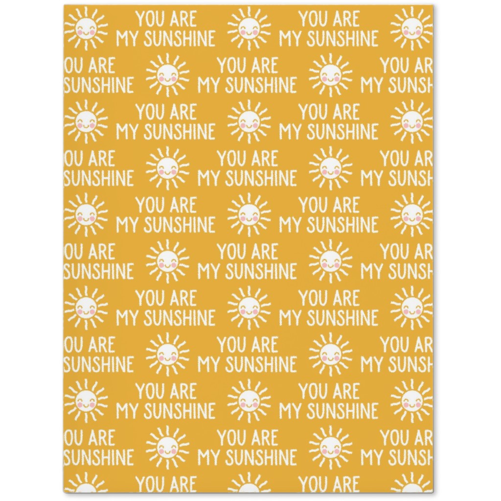 You Are My Sunshine - Cute Sun - Gold Journal, Yellow
