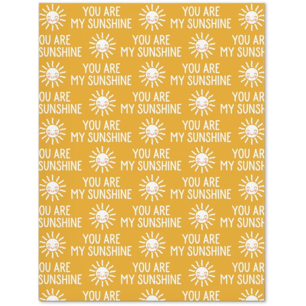 You Are My Sunshine - Cute Sun - Gold Journal, Yellow
