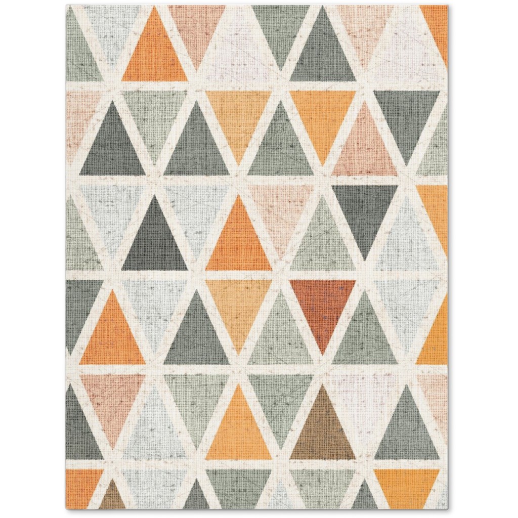 Triangles - Grey and Orange Journal, Multicolor