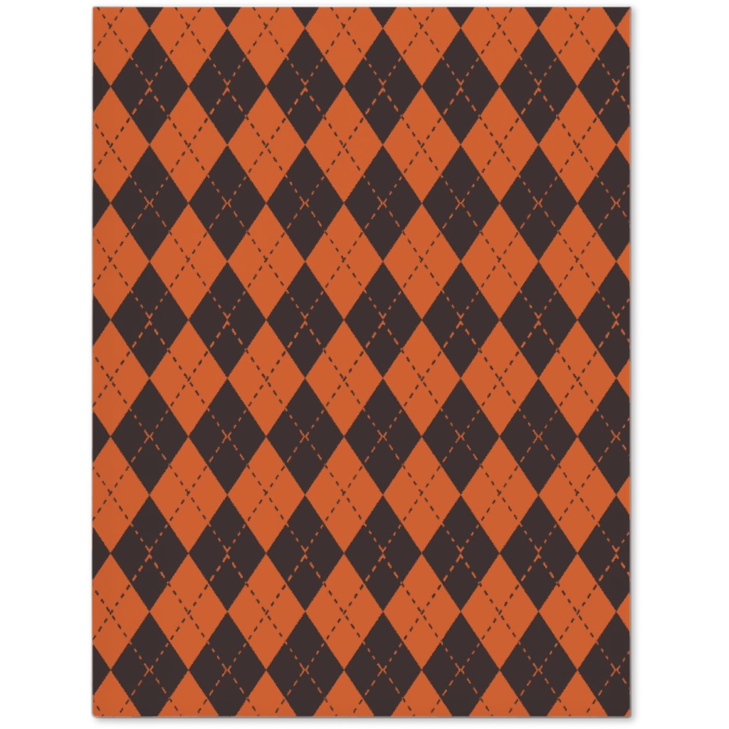 Halloween Argyle - Orange and Black Journal, Orange