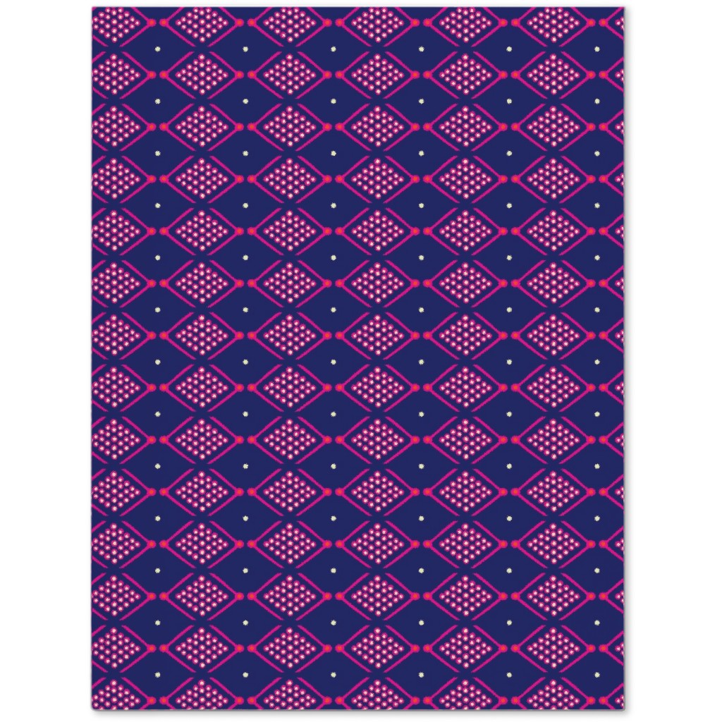 Tribal Geometric - Navy and Purple Journal, Blue, True Blue
