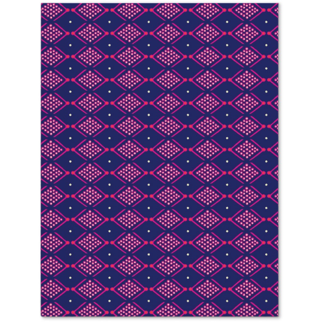 Tribal Geometric - Navy and Purple Journal, Blue