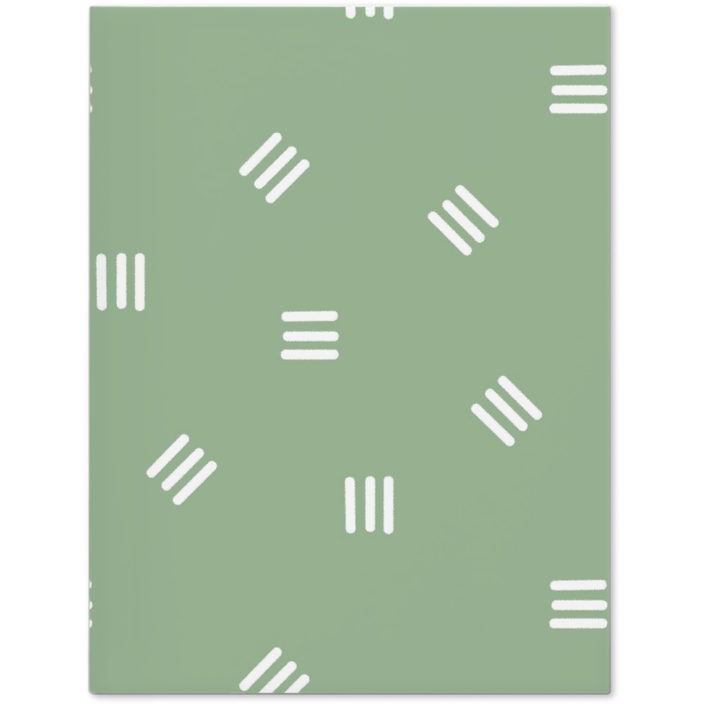 Tossed Groups of Lines - Sage Green Journal, Green