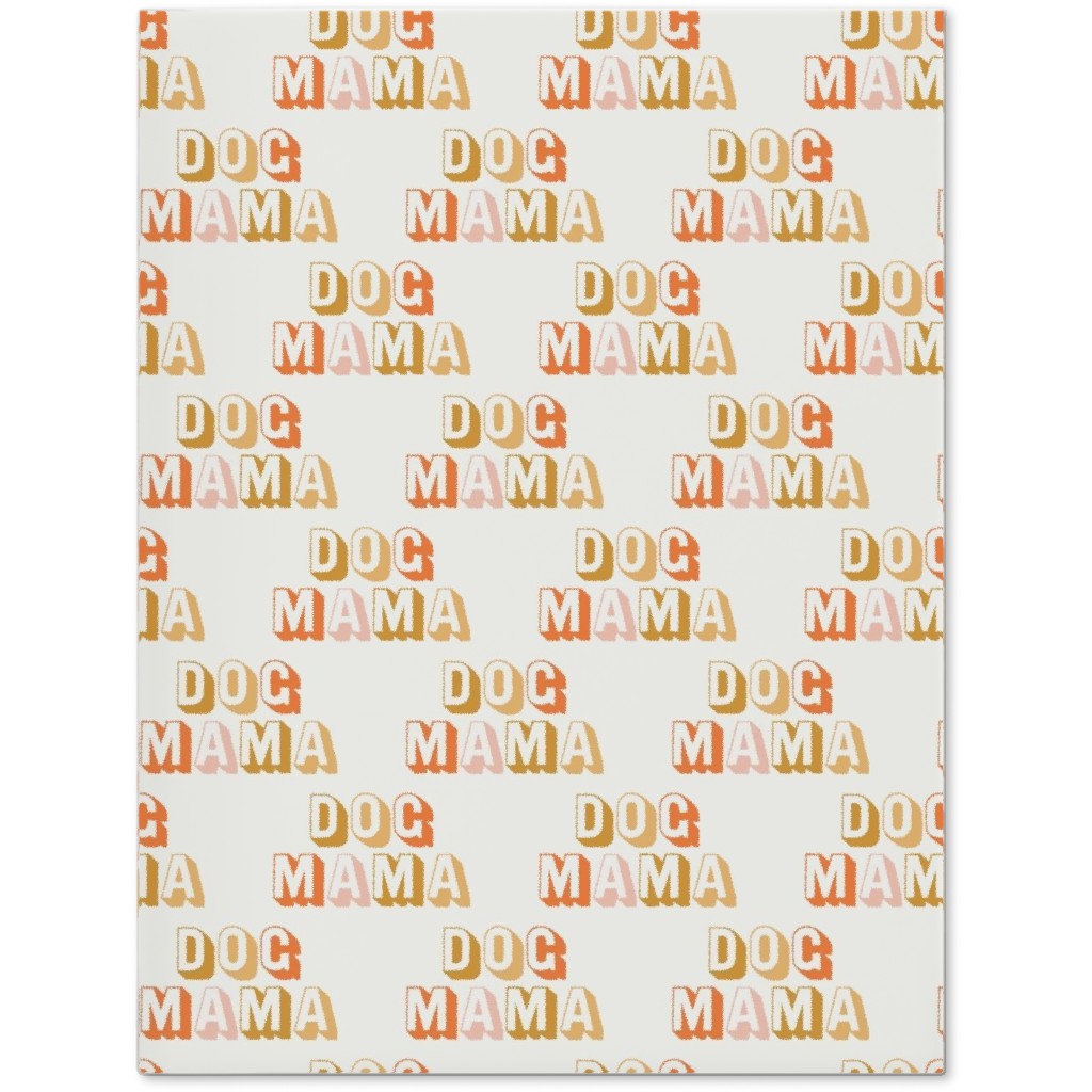 Dog Mama - Retro Vintage Text - Earthy Journal, Beige, Pearl